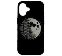 Sacred Geometry Moon Flower of Life Psychédelic Goa LSD DMT Coque pour iPhone 16