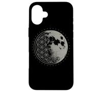 Sacred Geometry Moon Flower of Life Psychédelic Goa LSD DMT Coque pour iPhone 16 Plus