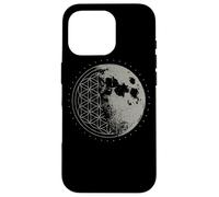 Sacred Geometry Moon Flower of Life Psychédelic Goa LSD DMT Coque pour iPhone 16 Pro