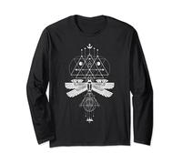Sacred Geometry Scarabée égyptien Art Design Manche Longue
