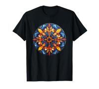 Sacred Geometry Sunburst Floral Mandala Cercle T-Shirt