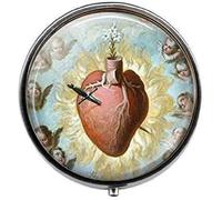 Sacred Heart of Mary Boîte à pilules d'art religieux - Boîte à pilules d'art - Boîte à bonbons en verre