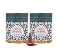 Sacred Life Dry Dhoop Loban Lot de 2 cônes d'encens 80 cônes d'encens Durée de combustion 35 minutes Dhoop à faible fumée pour Pooja 100 % bio et sans charbon de bois Aromathérapie Méditation Yoga