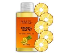 Sacred Remedy Huile de yoni d’ananas Huile de lotion puissante, hydratante et hydratante. 100% naturel et végétalien. Réduit la friction, les frottements et la sécheresse. Équilibre le niveau de pH et