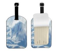 Sacred Snow Wolf Étiquettes à bagages de voyage avec carte personnalisée et protection de confidentialité