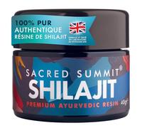 Sacred Summit® Résine de Shilajit Dorée 40g - 68,5% Acide Fulvique, B12 & Minéraux - Énergie, Concentration & Endurance - Végan, Testé en Laboratoire - Fourniture de 3 Mois