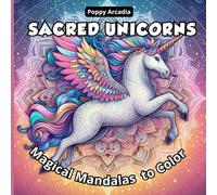 Sacred Unicorns - Magical Mandalas to Color: 50 Unique Designs | 8.5 x 8.5 in Square Format | 106 Pages of Relaxation for Teens and Adults