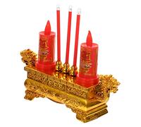 Sacrifier Bureau Ancien Lumineux Décoration Parure Bougie Offrande Décor Ornement Orner Figurine Brûleur Hall Ancien Plastique Style Bouddhiste Rétro