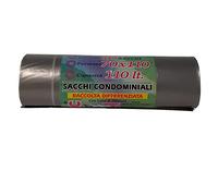 Sacs - 70x110 cm - 110 L - 22 microns - gris transparent - Rolsac - Lot de 10 pièces