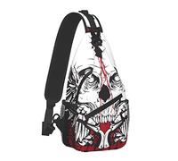Sacs à bandoulière décontractés pour Hommes Winner Shot Skull Backpack pour Le Cyclisme et Les Voyages, Sac à Dos à bandoulière Tendance avec Poche zippée pour la randonnée, Les activités de Plein AI