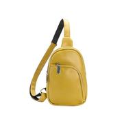 Sacs à bandoulière élégants simples et solides fermeture éclair for femmes, sac rétro en cuir PU, portefeuille mobile for loisirs tourisme(Yellow)