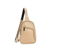 Sacs à bandoulière élégants simples et solides fermeture éclair for femmes, sac rétro en cuir PU, portefeuille mobile for loisirs tourisme(Apricot)