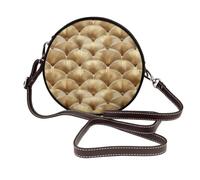Sacs à bandoulière en cuir avec impression d'images d'éventail doré pour femme, petit sac à main en cuir pour femme