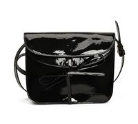 Sacs à bandoulière en cuir synthétique pour femme avec sangles réglables - Petit sac à bandoulière avec nœud papillon, Noir , One Size