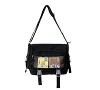 Sacs à bandoulière japonais pour lycéennes - Sac en nylon pour livres - Itabag transparent - Sacs à main pour femmes - Sac JK - Sacs à bandoulière, Noir