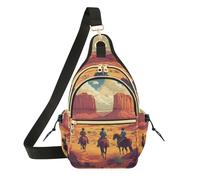 Sacs à bandoulière pour femme avec sangle réglable pour la course, la randonnée, le cow-boy, trio approche Twin Buttes