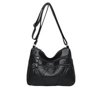 Sacs à Bandoulière pour Femme en Cuir Souple - Portefeuilles et Sacs à Main de Grande Capacité à Plusieurs Poches pour Femme - Sac d’Affaires pour Femme pour la Fête des Mères, Noir , taille unique