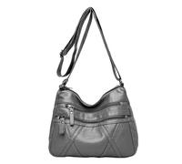 Sacs à Bandoulière pour Femme en Cuir Souple - Portefeuilles et Sacs à Main de Grande Capacité à Plusieurs Poches pour Femme - Sac d’Affaires pour Femme pour la Fête des Mères, gris, taille unique