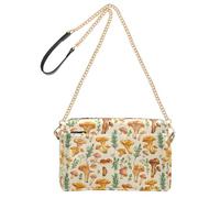 Sacs à bandoulière pour femme - Fée enchantée - Champignon - Midnight Glow | Sac à main en similicuir avec chaîne et poche pour téléphone portable
