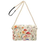 Sacs à bandoulière pour femme - Fée enchantée - Champignon - Midnight Glow | Sac à main en similicuir avec chaîne et poche pour téléphone portable