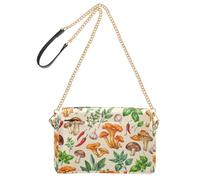 Sacs à bandoulière pour femme - Fée enchantée - Champignon - Midnight Glow | Sac à main en similicuir avec chaîne et poche pour téléphone portable