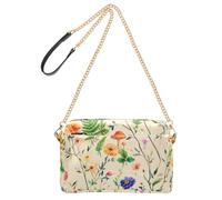 Sacs à bandoulière pour femme - Fée enchantée - Champignon - Midnight Glow | Sac à main en similicuir avec chaîne et poche pour téléphone portable