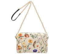 Sacs à bandoulière pour femme - Fée enchantée - Champignon - Midnight Glow | Sac à main en similicuir avec chaîne et poche pour téléphone portable