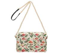 Sacs à bandoulière pour femme - Fée enchantée - Champignon - Midnight Glow | Sac à main en similicuir avec chaîne et poche pour téléphone portable