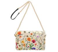 Sacs à bandoulière pour femme - Fée enchantée - Champignon - Midnight Glow | Sac à main en similicuir avec chaîne et poche pour téléphone portable