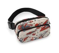 Sacs à bandoulière pour femme, motif vaisseau spatial, sac banane imprimé avec sangle réglable, style, 20 x 13 cm, sac banane, Style :, 20x13cm, Sacs banane