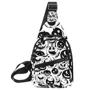 Sacs à bandoulière pour femme - Sac à bandoulière pour femme - Sac à bandoulière Happy Helloween Party 2 Sling - Sac à dos de voyage, Multicolore 01., 11.8x7x1.5in/30x18x4cm