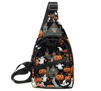 Sacs à bandoulière pour femmes et hommes Illustrations d'Halloween 1_62 Sac à bandoulière Bakpack décontracté avec bandoulière convertible, Multicolore 08, 11.8x7x1.5in/30x18x4cm