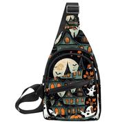 Sacs à bandoulière pour femmes et hommes Illustrations d'Halloween 1_62 Sac à bandoulière Bakpack décontracté avec bandoulière convertible, Multicolore 01., 11.8x7x1.5in/30x18x4cm