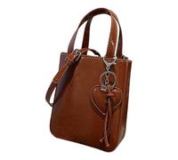 Sacs à bandoulière pour femmes - Sac à main seau pour femme, petit sac seau, sac à main, sac de travail pour femme, sac de transport décontracté pour téléphone portable et petit, marron, Voir