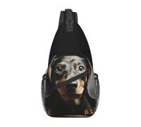 Sacs à bandoulière pour homme et femme avec coussinet teckel réglable pour voyage, sport, course à pied, randonnée, noir, taille unique, Noir , Taille unique