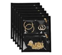 Sacs à bijoux - Petit organisateur transparent à fermeture éclair, livre de rangement transparent pour clous, pochettes à bagues avec film anti-ternissement, accessoire, classeur souvenir pour