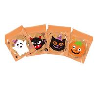 Sacs À Biscuits Avec Phoque - Clear Halloween Cellophane, Treat Bags | 4x4 Pouces 100pcs Snack Sacs Pour Biscuits, Bonbons Et Faveurs De Fête, Emballage De Saison Effrayante Pour Un Truc Ou Un Régal,