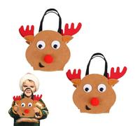 Sacs À Biscuits De Noël 2 Pièces Pochettes de Cadeaux Saisonnières
