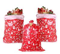Sacs À Biscuits De Noël,3 Pièces Pochette Étiquettes Attaches Organiseur,Sacs à Collations de Fêtes | Pour Cadeaux Gourmands Friandises Jouets Festivités Hivernales