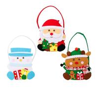 Sacs à biscuits de Noël | Lot de 3 sacs cadeaux festifs avec | Sacs en à thème pour le stockage des collations et des bonbons | Anniversaire d'enfant Halloween Fête de Noël Événement scolaire