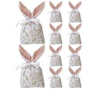 Sacs À Biscuits De Pâques - 10 Pièces Avec Fermeture À Cordon | Sacs À Faveurs De Fête Pâques Avec Oreilles Dee Lapin, Pour Fête Vacances Anniversaire Mariage Réunion Familiale Grande Utilité