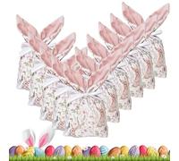 Sacs À Biscuits De Pâques - 10 Pièces de Pochette à Cordon de Serrage,Sacs À Friandises Pâques Avec Oreilles Lapin | Pour Fête Réunion Familiale Anniversaire Mariage Célébration