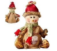 Sacs À Bonbons 3D En Forme De Po-upée De Noël - Pochette Cadeau De Noël Réutilisable | Jolie Pochette Cadeau En Forme De Père No-ël, Bonhomme De Neige, Élan Et Po-upée Pour Friandises Et Pommes (B)