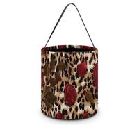 -Sacs à Bonbons à Motif léopard Rose, Sac fourre-Tout réutilisable, Panier à Bonbons pour décoration de fête Festive