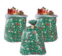 Sacs à Bonbons de Noël - Ensemble de 3 Pochettes de Stockage | Sacs Cadeaux Festifs,Sac de Rangement pour Fêtes d'Hiver - Friandises Chocolats Biscuits et Petits