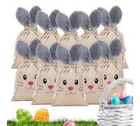 Sacs à Bonbons de Pâques | 10 Pièces Sachet Biscuits Lapin,Sachets Festifs Pour Biscuits | Pour Fête De Printemps Remplissage Panier Réunion Familiale Mariage Chocolaterie Bureau
