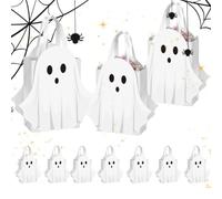 Sacs À Bonbons Fantômes 10 Pochettes Cadeaux Pour Fête D'Halloween