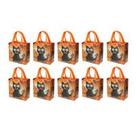 Sacs À Bonbons Halloween 10 sacs mignons réutilisables à motif de chat pour