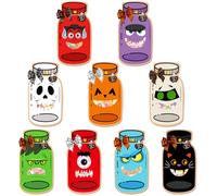 Sacs À Bonbons Halloween Petit Format - Cartes En Forme De Pot Sacs Cadeaux Halloween - Projets de Bricolage Pochette à Collations Pratiques pour Sucettes, Gelée, Chocolat et Petits Jouets