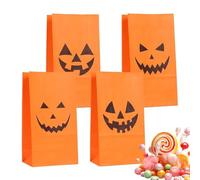 Sacs à Bonbons Halloween - Sachet Orange pour Snacks | Sacs en Papier pour Bonbons Halloween,Pour pop-corn biscuits foires classe maison